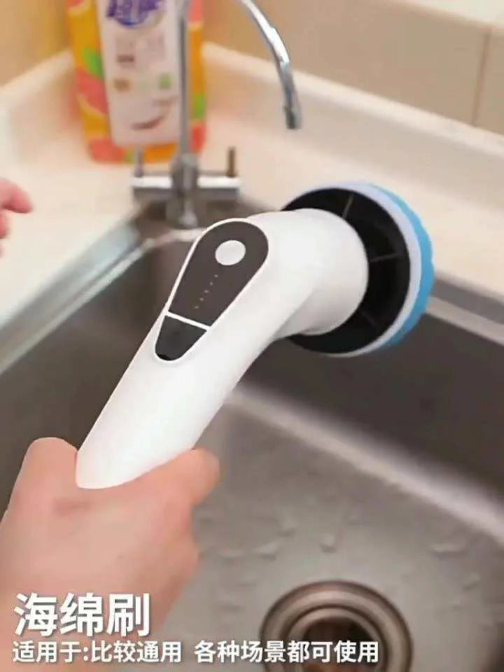 Electric Spin Scrubber Cleaning Brush Multi Bathroom Kitchen Home Power Handheld Cordless Waterproof Tiles 7 in 1 and 9 in 1
